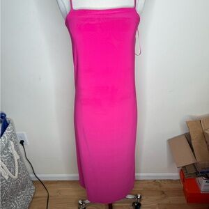 Zara fuchsia midi dress nwt